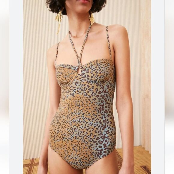 Ulla Johnson Ocelot Nalani Maillot Swimsuit NWT Size XL - Picture 3 of 6